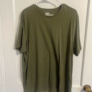 Old Navy Olive Short Sleeve Tee with Dots